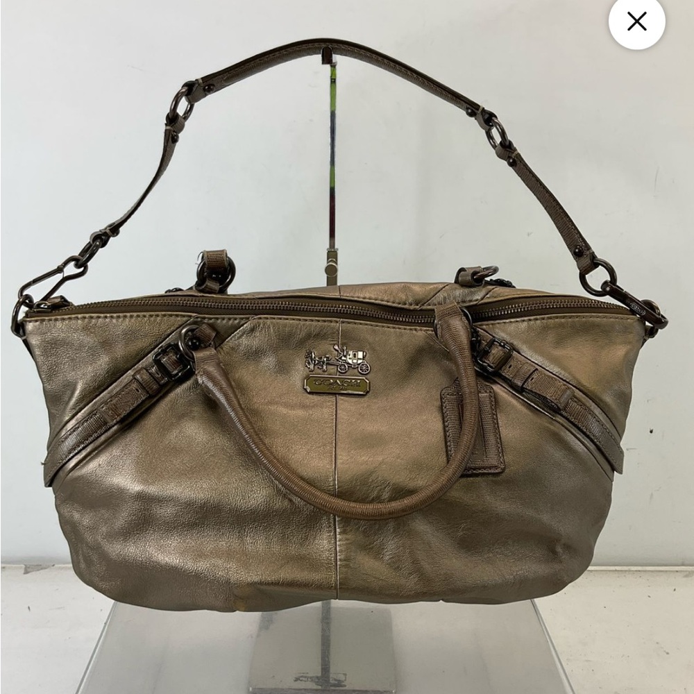 Coach Metallic Bronze Satchel